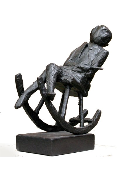 Torsten Renqvist sover sittande